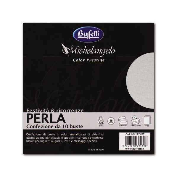 Michelangelo Color Prestige - buste metallizzate - 11x22 cm - perla