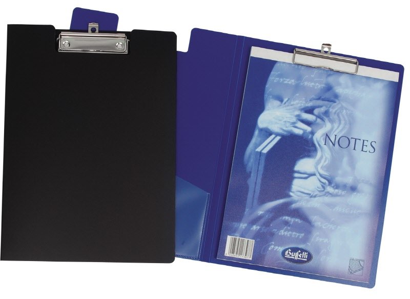 Portablocco con molla - polipropilene - 29,7x21 cm - nero