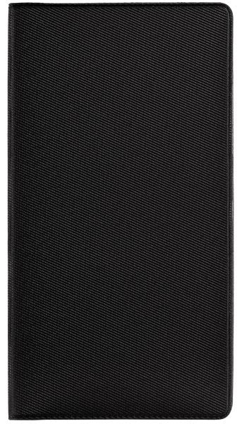 Agenda tascabile mensile 12 mesi - a fisarmonica - 2026 - 7x13,6 cm - nero