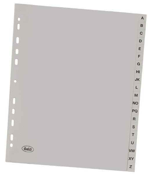 Divisori - Polipropilene - A/Z - 20 tasti - A4 Maxi - grigio