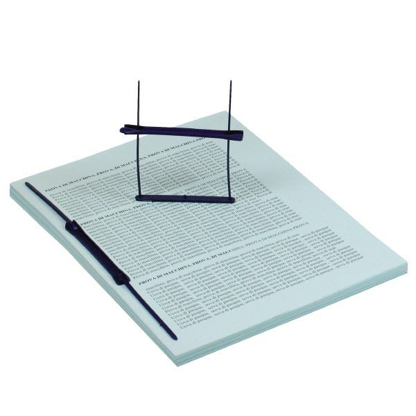 Pressini fermafogli - fastener in plastica  - passo 8 cm - blu - conf. 12 pz