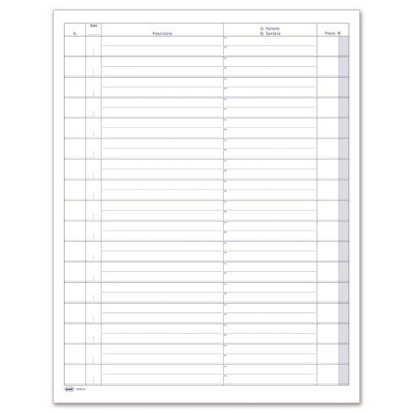 Registro copia ricette per preparati galenici - 96 pagine - 31x24,5 cm