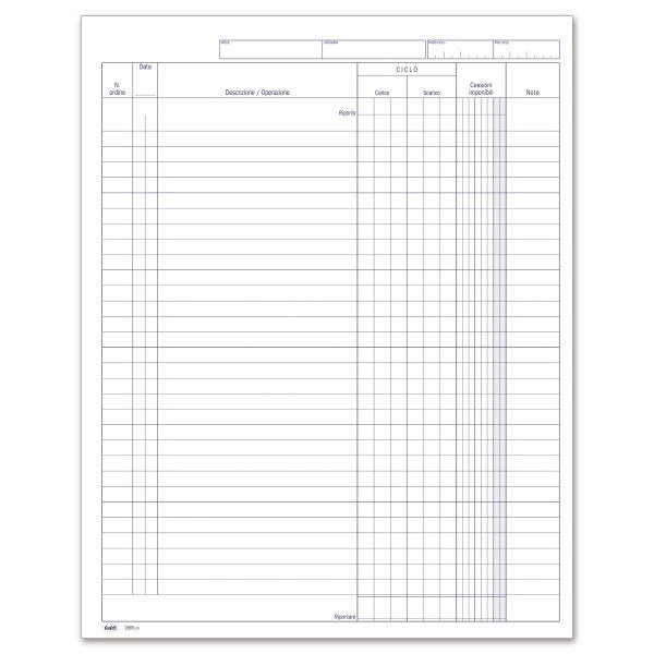 Registro Carico/Scarico allevamento bestiame - 46 pagine - 31x24,5 cm