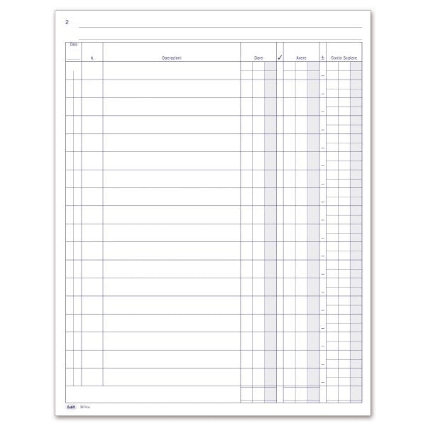 Registro Banca Dare/Avere e Conto scalare - 96 pagine - 31x24,5 cm