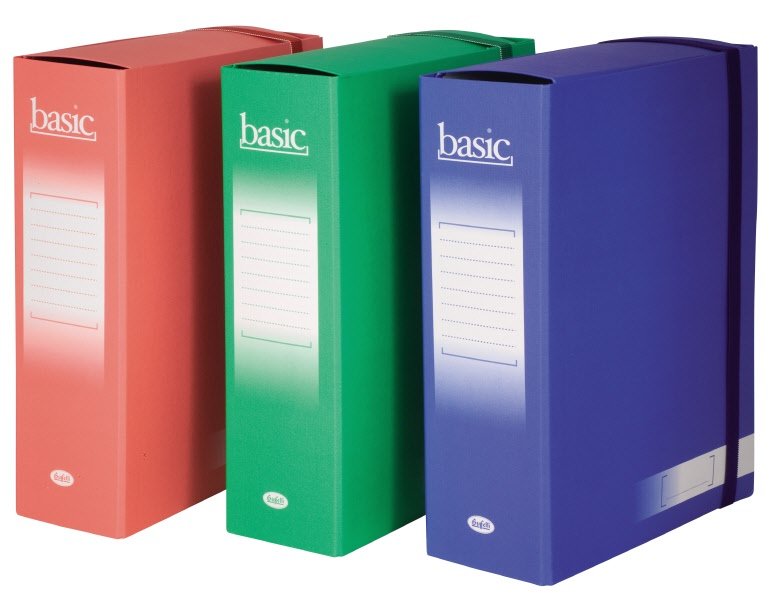 Scatola progetti con elastico Basic  - Dorso 10 cm - 34x24 cm - blu