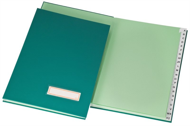 Classificatore alfabetico A-Z - 34x24,5 cm - verde