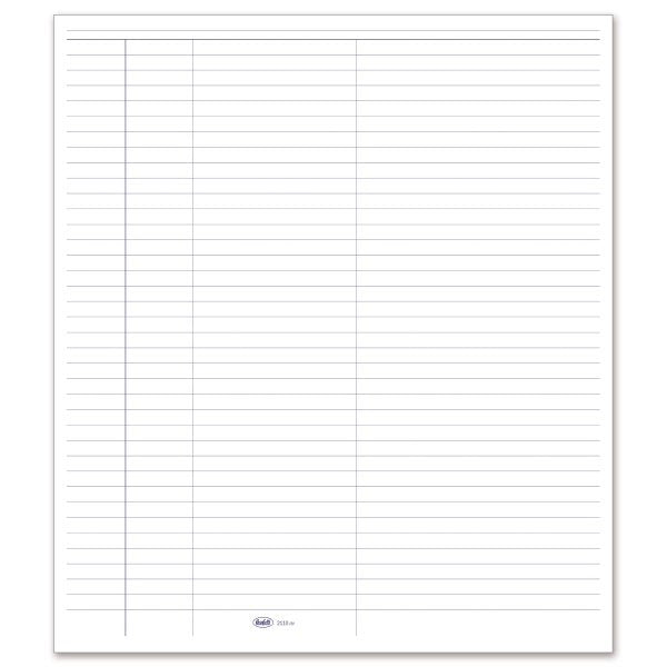 Registro generico a righe con 3 fili verticali - 100 pagine - 31x24,5 cm