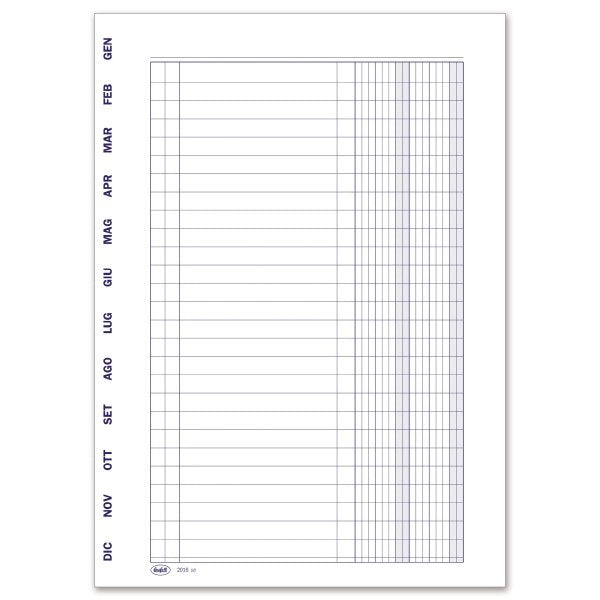Registro Scadenzario gennaio/dicembre - 4 pagine/mese con spirale - 24x17 cm