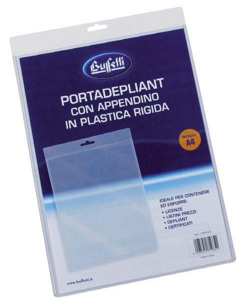 Portadepliant con appendino - A4 - 29,7x21 cm