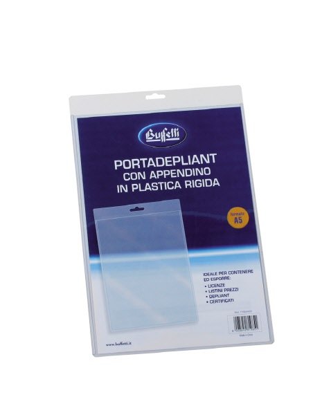 Portadepliant con appendino - A5 - 21x15 cm