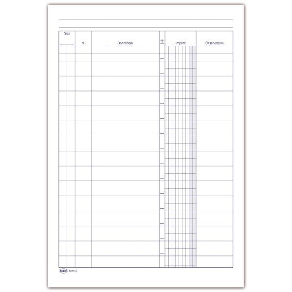 Registro Banca - Conto scalare - 96 pagine - 24x17 cm