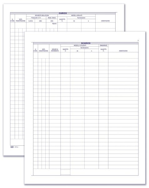 Registro Carico/Scarico documenti di accompagnamento (regime delle Accise) - 7 pagine prenumerate - 31x24,5 cm