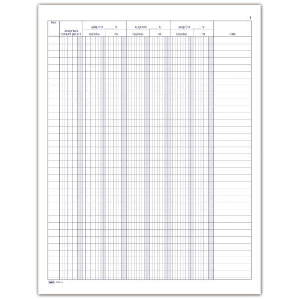 Registro Cessioni gratuite e omaggi - 97 pagine prenumerate - 31x24,5 cm