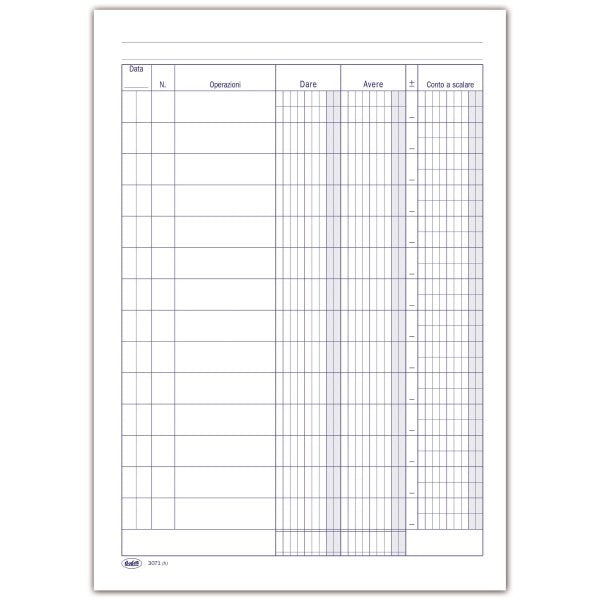 Registro Banca Dare/Avere e Conto scalare - 96 pagine - 24x17 cm