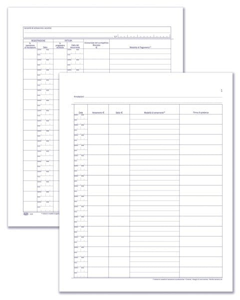 Registro compensi attività libero professionali mediche e paramediche intramurarie - 23 pagine prenumerate - 31x24,5 cm