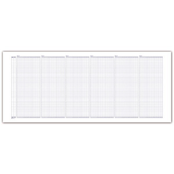 Planning Prenotazioni camere (60 camere, 6 mesi) pieghevole da tavolo - 34x93 cm