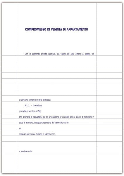 Fascicolo Compromesso vendita di appartamento - 32x23,5 cm
