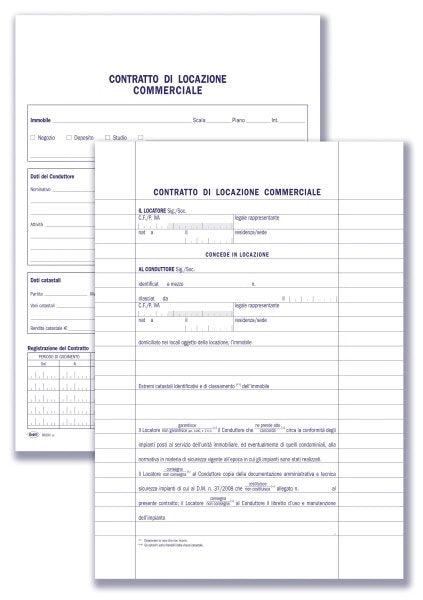 Fascicolo Contratto di locazione per uso commerciale - 29,7x21 cm