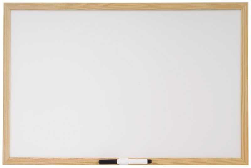 Lavagna bianca -cornice in legno - 40x60 cm