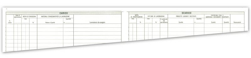 Registro Merci in lavorazione (partitario) - 50 pagine - 31x24,5 cm