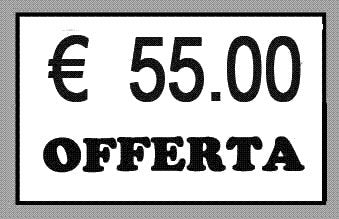 Prezzatrice numerica Z con messaggi commerciali - 2 linee