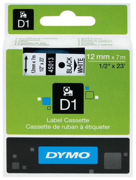 Nastri Dymo D1 - 9 mm x 7 m - nero/rosso