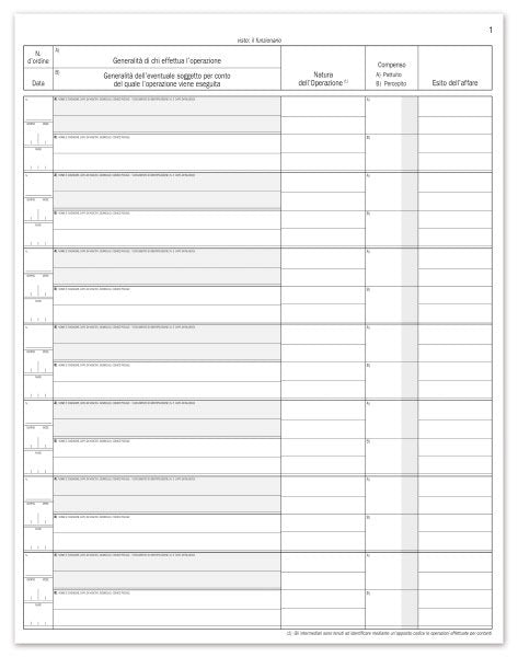Registro Giornale degli affari - 97 pagine prenumerate - 31x24,5 cm