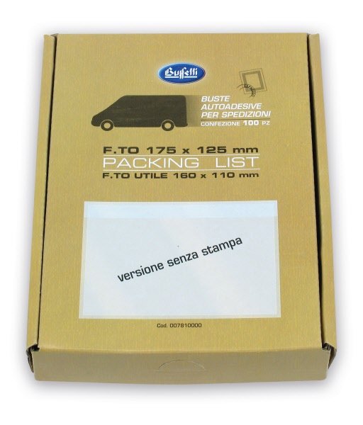 Buste adesive neutre per documenti postali - 235x125 mm