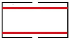 Etichette rettangolari 21x12 mm - 2 fori righe rosse - rimovibili