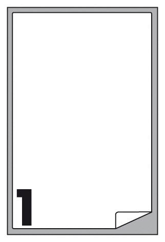Etichette multifunzione -  conf. 100 fogli - f.to 199,6x289,1 mm  - angoli arrotondati con margine - n. etichette per foglio 1