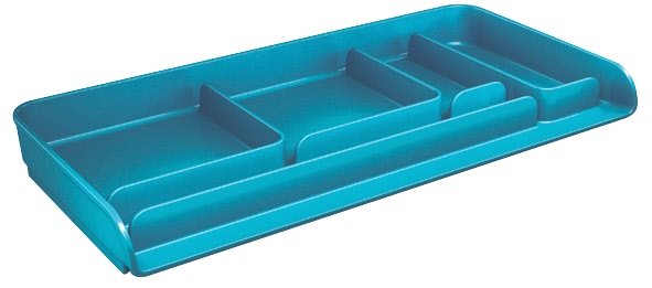 Portacancelleria Plastic Desk - colore celeste