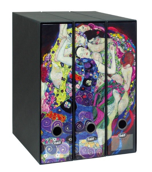 Set 3 raccoglitori  Image - Formato Protocollo - Dorso 8 cm - Gustav Klimt- La vergine