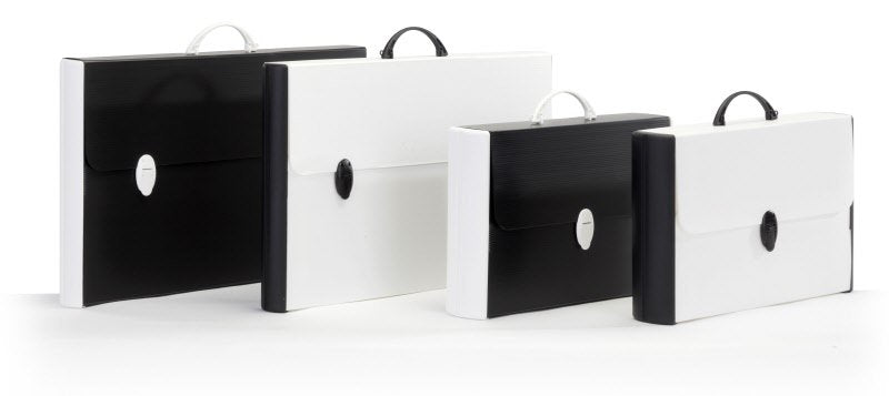 Valigetta portadisegni Black  White - polionda - dorso rigido - 28x43 cm - dorso 8,5 cm - colori assortiti