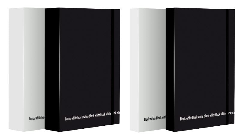 Scatola  progetti  con elastico Black White - Dorso 7 cm - 34x24 cm - colori assortiti