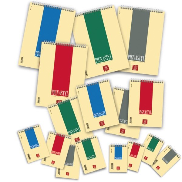Blocco notes Pignastyl - A6  - Q - Quadretto elementari - spirale - 60 fogli da 80 g