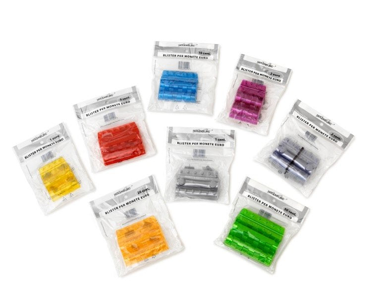 Portamonete in plastica per monete euro - 2 €