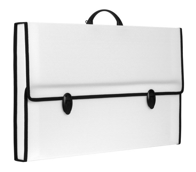 Valigetta portadisegni Black White - polionda - 37,5x58,5 cm - dorso 5,5 cm -  bordi in tessuto - colori assortiti