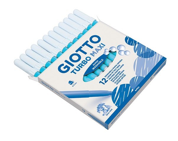 Pennarelli Turbo Giotto - Turbo Maxi punta larga 1-3mm - azzurro