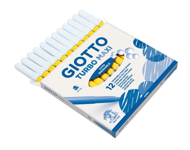 Pennarelli Turbo Giotto - Turbo Maxi punta larga 1-3mm - giallo