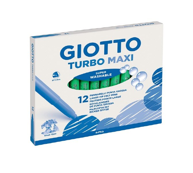 Pennarelli Turbo Giotto - Turbo Maxi punta larga 1-3mm - verde chiaro