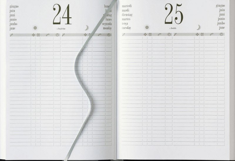 Agenda giornaliera 12 mesi per ristoranti - 2026 - 21x29,7 cm - in similpelle - rosso