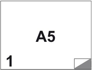 Etichette multifunzione -  conf. 100 fogli A5 - f.to 210x148,5 mm - angoli vivi senza margine - n. etichette per foglio  1