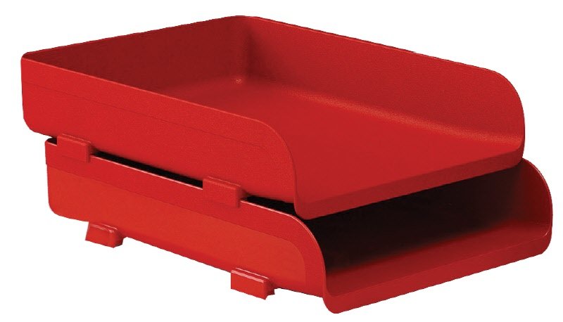 Portacorrispondenza Plastic Desk - colore rosso