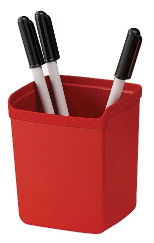 Bicchiere portapenne Plastic Desk - colore rosso