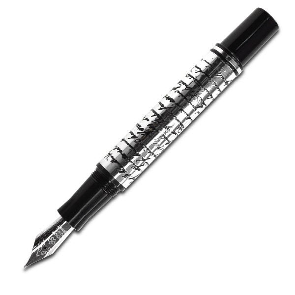 Penna stilografica Filigree - argento scritta