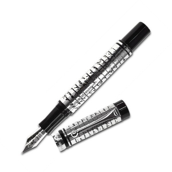 Penna stilografica Filigree - argento scritta