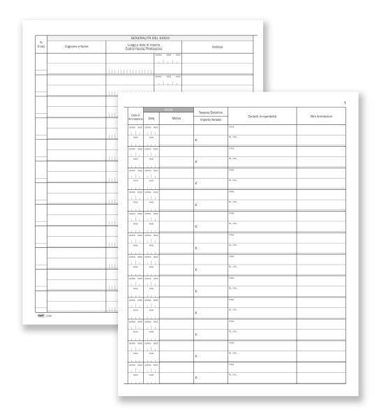 Registro Elenco degli associati - 23 pagine prenumerate - 31x24,5 cm