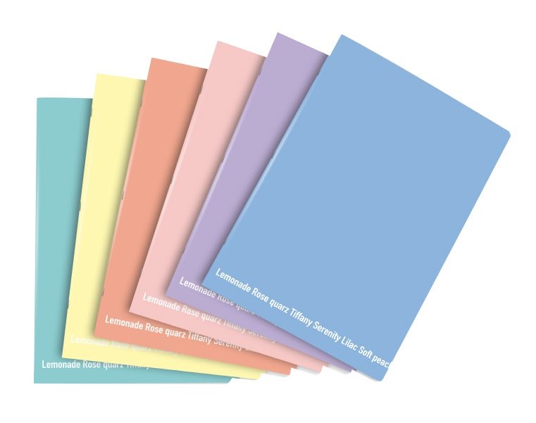 Maxiquaderno Happy Color Pastello - Rigatura 4F - Quadretto elementari e medie - 80 g - A4 - copertine assortite