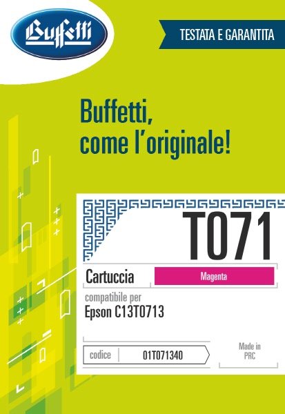 Epson Cartuccia ink jet - Compatibile T071 C13T071340 - Magenta - 345 pag