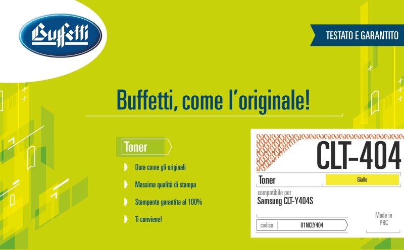 Samsung Toner - Compatibile CLTY404 CLT-Y404 - Giallo - 1.000 pag
